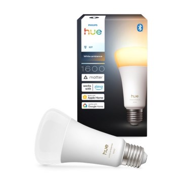 LED dimeriuojama lemputė Philips Hue WHITE AMBIANCE E27/11,8W/230V 1000-20000K