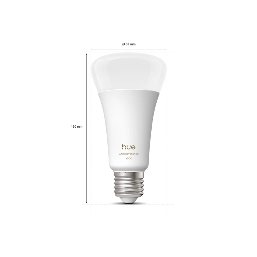 LED dimeriuojama lemputė Philips Hue WHITE AMBIANCE E27/11,8W/230V 1000-20000K