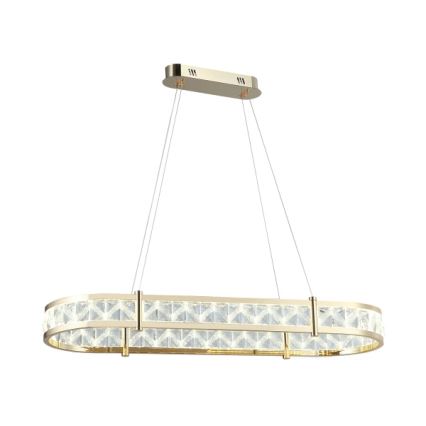 Reguliuojamas LED krištolinis pakabinamas šviestuvas ant troselio ENRIQUE LED/50W//230V 3000-6000K + nuotolinis valdymas