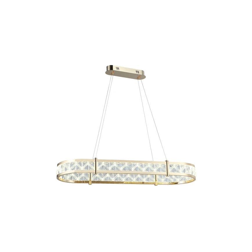 Reguliuojamas LED krištolinis pakabinamas šviestuvas ant troselio ENRIQUE LED/50W//230V 3000-6000K + nuotolinis valdymas