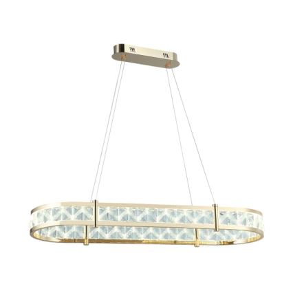 Reguliuojamas LED krištolinis pakabinamas šviestuvas ant troselio ENRIQUE LED/50W//230V 3000-6000K + nuotolinis valdymas