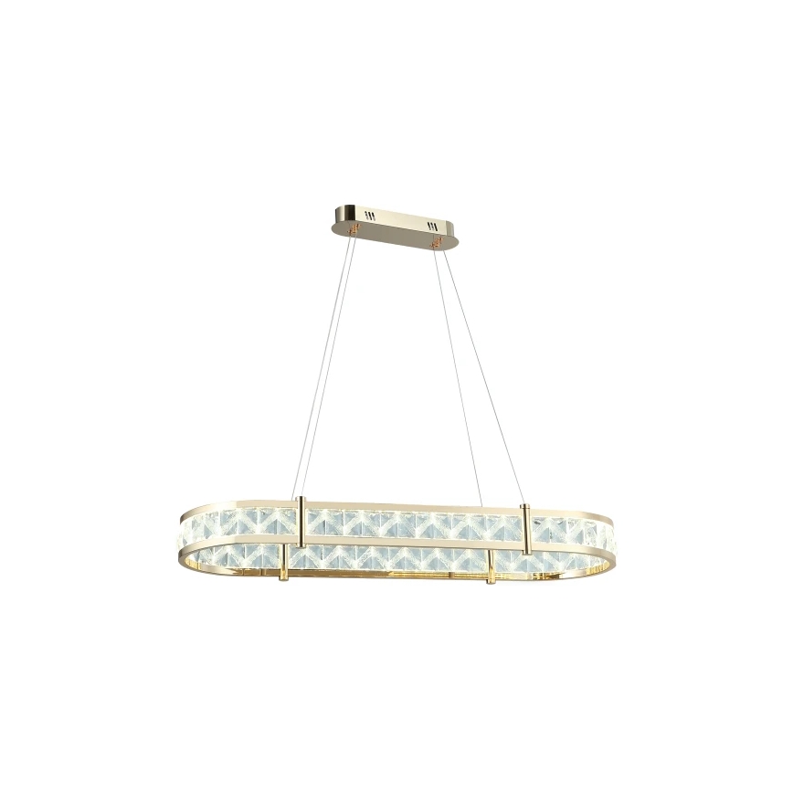 Reguliuojamas LED krištolinis pakabinamas šviestuvas ant troselio ENRIQUE LED/50W//230V 3000-6000K + nuotolinis valdymas