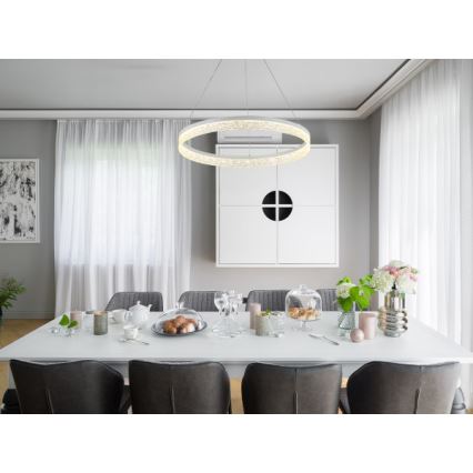 Dimeriuojama LED liustra ant laido ALIANZ LED/60W/230V 3000-6000K skersmuo 80 cm + nuotolinio valdymo pultas
