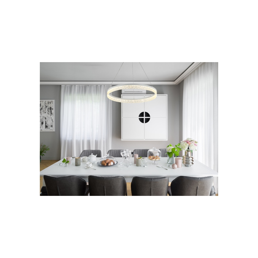 Dimeriuojama LED liustra ant laido ALIANZ LED/60W/230V 3000-6000K skersmuo 80 cm + nuotolinio valdymo pultas