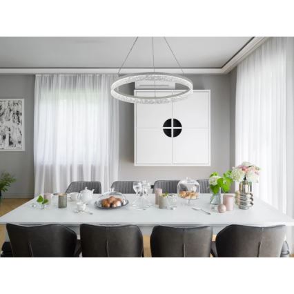 Dimeriuojama LED liustra ant laido ALIANZ LED/60W/230V 3000-6000K skersmuo 80 cm + nuotolinio valdymo pultas