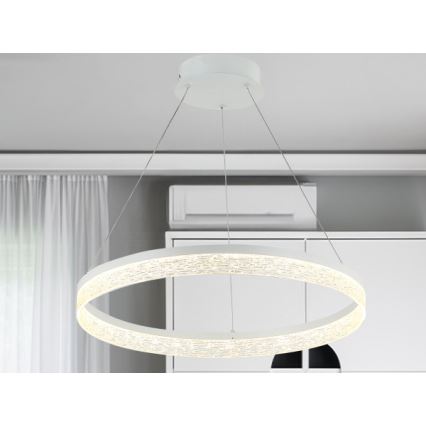 Dimeriuojama LED liustra ant laido ALIANZ LED/60W/230V 3000-6000K skersmuo 80 cm + nuotolinio valdymo pultas