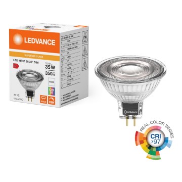 LED dimeriuojama reflektorinė lemputė MR16 GU5,3/5,3W/12V 4000K 36° CRI 97 - Ledvance