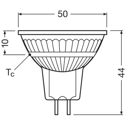 LED dimeriuojama reflektorinė lemputė MR16 GU5,3/6,6W/12V 3000K 36° CRI 97 - Ledvance