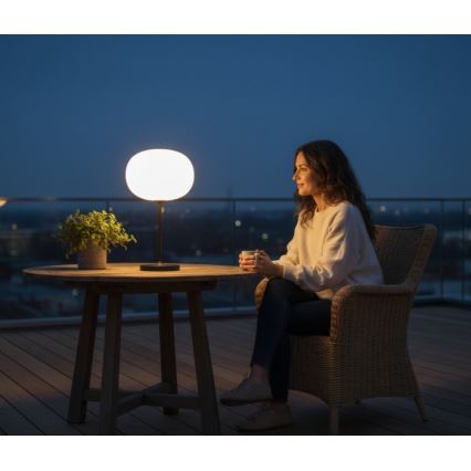 Įkraunamas reguliuojamas lauko stalinis LED šviestuvas VENEZIA LED/2W/5V 2700K IP54 4000 mAh juodas
