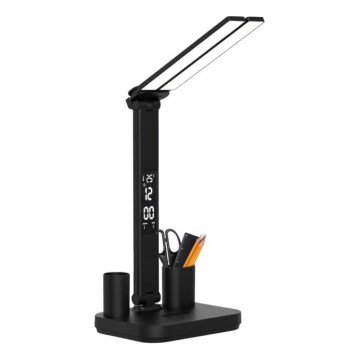 LED dimeriuojamas įkraunamas stalinis šviestuvas NOBLITE P LED/5W/5V 3000/4000/6000K 2200 mAh juodas