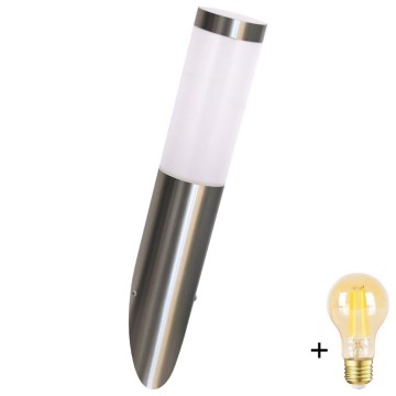 LED dimeriuojamas lauko sieninis šviestuvas LIVIA 1xE27/6W/230V 2700-6500K Wi-Fi IP44 sidabrinis
