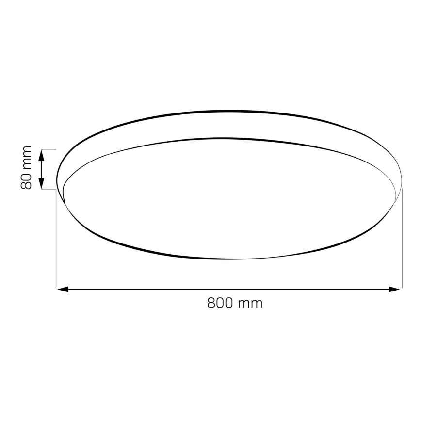 Dimeriuojamas LED lubinis šviestuvas KERN LED/80W/230V 3000/4000/6000K, skersmuo 80 cm, auksinis + nuotolinis pultas