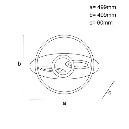 LED dimeriuojamas lubinis šviestuvas LED/105W/230V 3000-6500K + nuotolinis valdymas