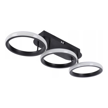 LED Dimeriuojamas lubinis šviestuvas LED/30W/230V 3000-6500K juodas Wi-Fi Tuya + nuotolinis valdymas