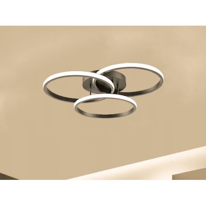 Dimeriuojamas LED lubų šviestuvas LED/70W/230V 3000-6500K juodas + nuotolinio valdymo pultas