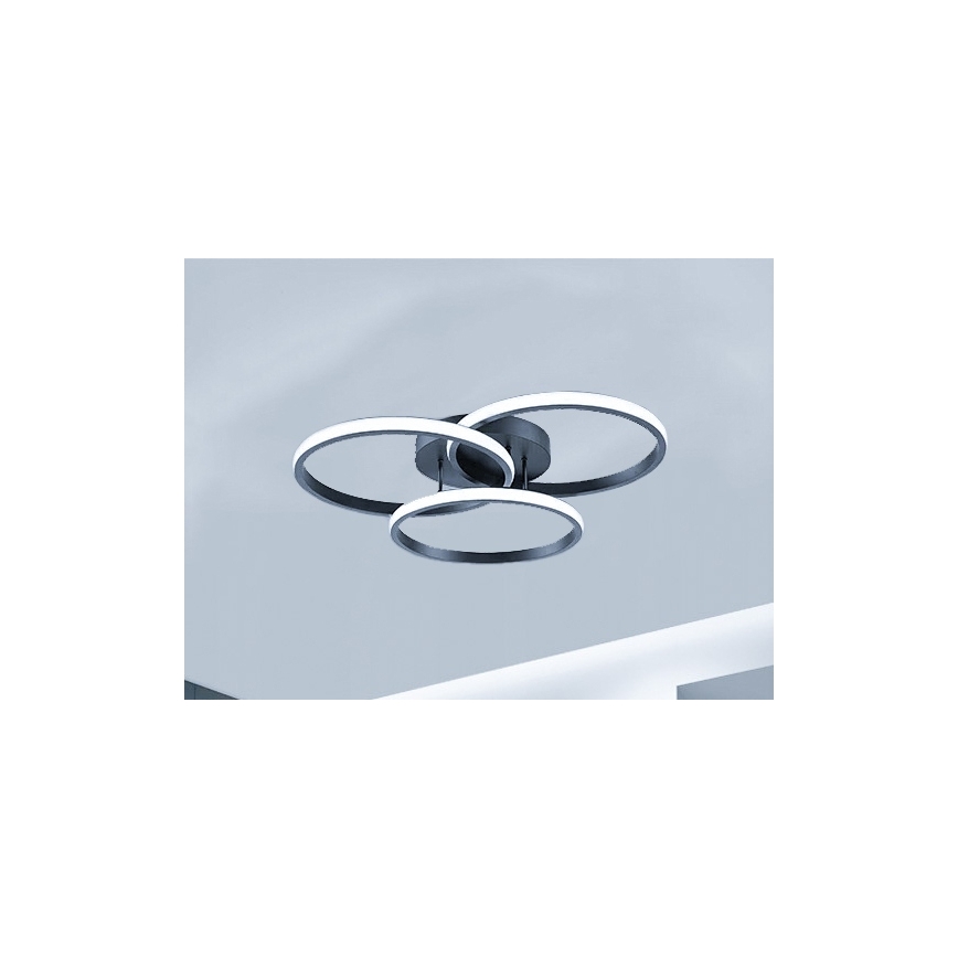 Dimeriuojamas LED lubų šviestuvas LED/70W/230V 3000-6500K juodas + nuotolinio valdymo pultas