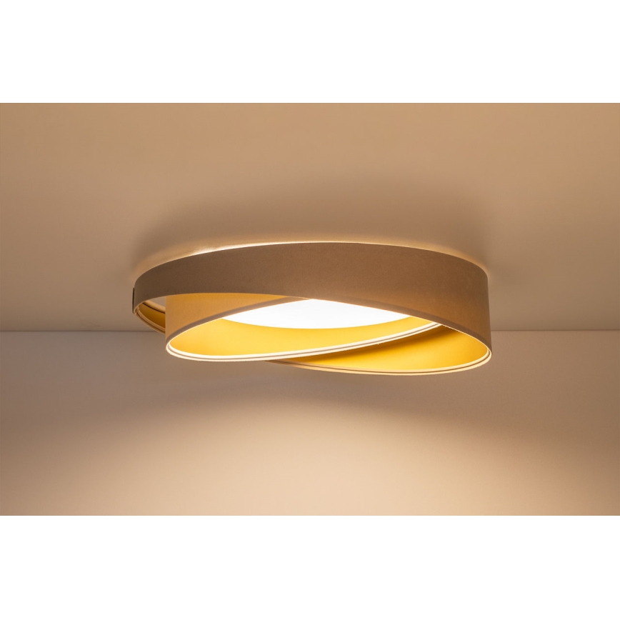 Reguliuojamas LED lubų šviestuvas SMART GALAXY MODERN LED/24W/230V 3000-6500K Ø 55 cm smėlio/balta/auksinė + nuotolinis pultas