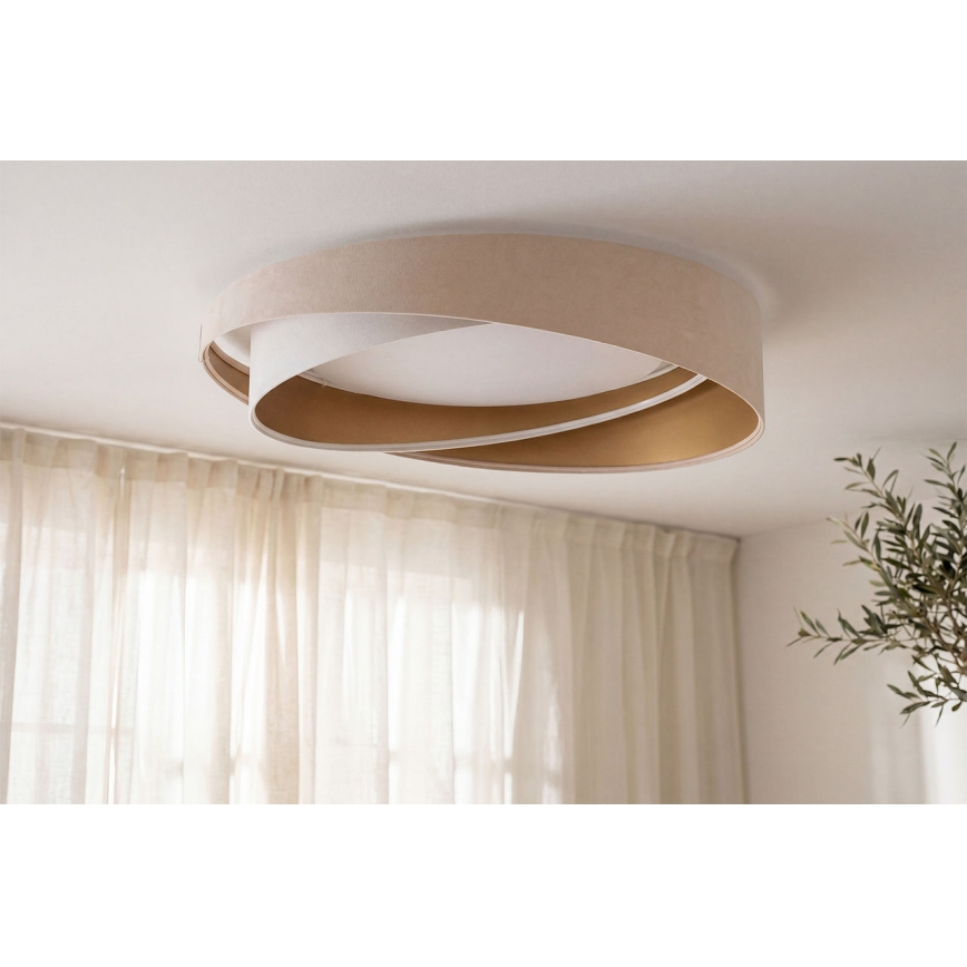 Reguliuojamas LED lubų šviestuvas SMART GALAXY MODERN LED/24W/230V 3000-6500K Ø 55 cm smėlio/balta/auksinė + nuotolinis pultas