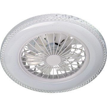 LED dimeriuojamas lubinis šviestuvas su ventiliatoriumi GHANA LED/24W/230V 3000-6500K baltas/juodas + nuotolinio valdymo pultas