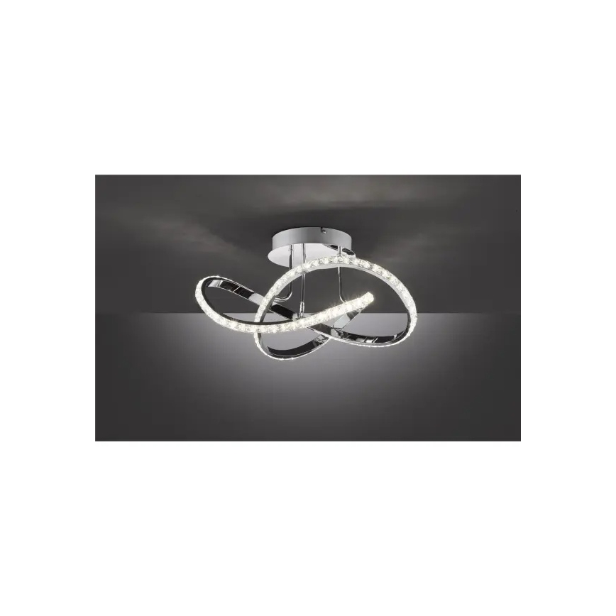 LED dimeriuojamas paviršinis šviestuvas ABRO LED/26W/230V blizgus chromas