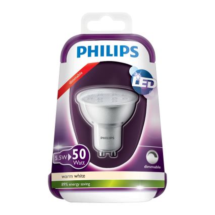 LED Dimmable Elektros lemputė Philips GU10/5,5W/230V 2700K