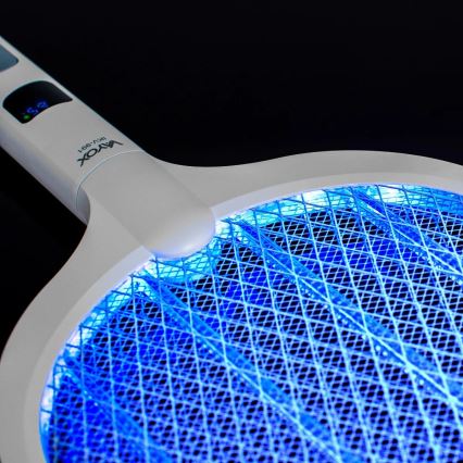LED elektrinis vabzdžių gaudyklė 2in1 su LCD ekranu 1200 mAh/5V balta