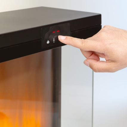 LED elektrinis židinys su šildymo funkcija LED/2000W/230V + nuotolinis valdymas