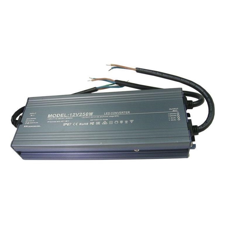 LED Elektroninis transformatorius 250W/12V IP67