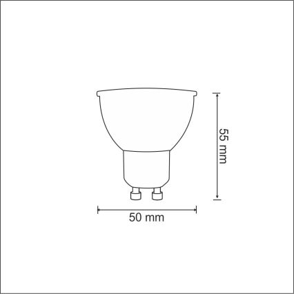 LED elektros lemputė 1xGU10/3 W/230V