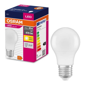 LED elektros lemputė A40 E14/4,9W/230V 2700K - Osram