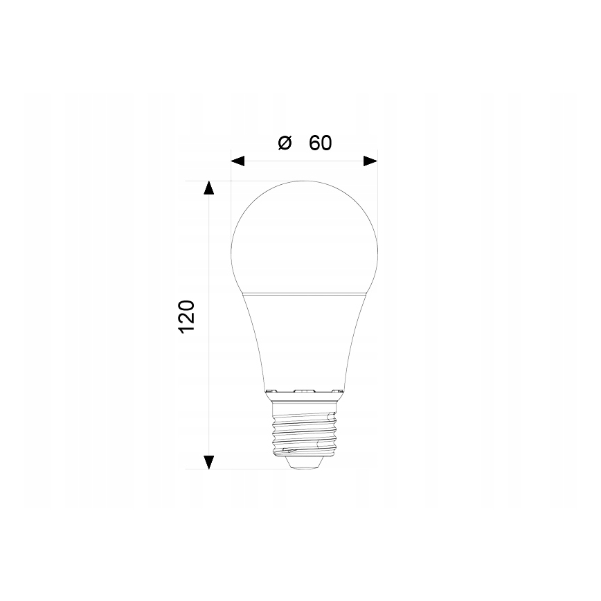 LED elektros lemputė A60 E27/12W/230V 3000K