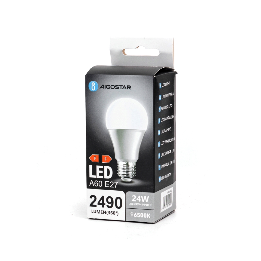 LED elektros lemputė A60 E27/24W/230V 6500K - Aigostar