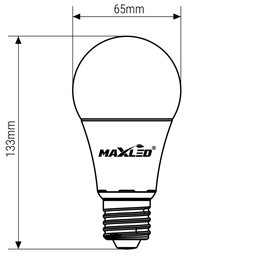 LED elektros lemputė A65 E27/15W/230V 4000K