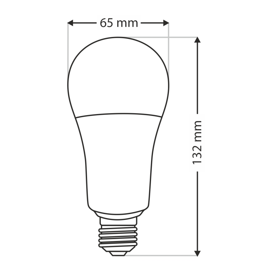 LED elektros lemputė A65 E27/18W/230V 4200K