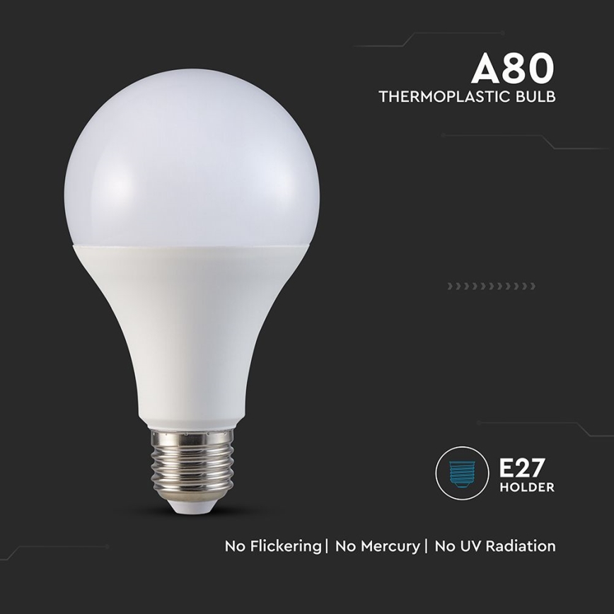 LED elektros lemputė A80 E27/20W/230V 3000K