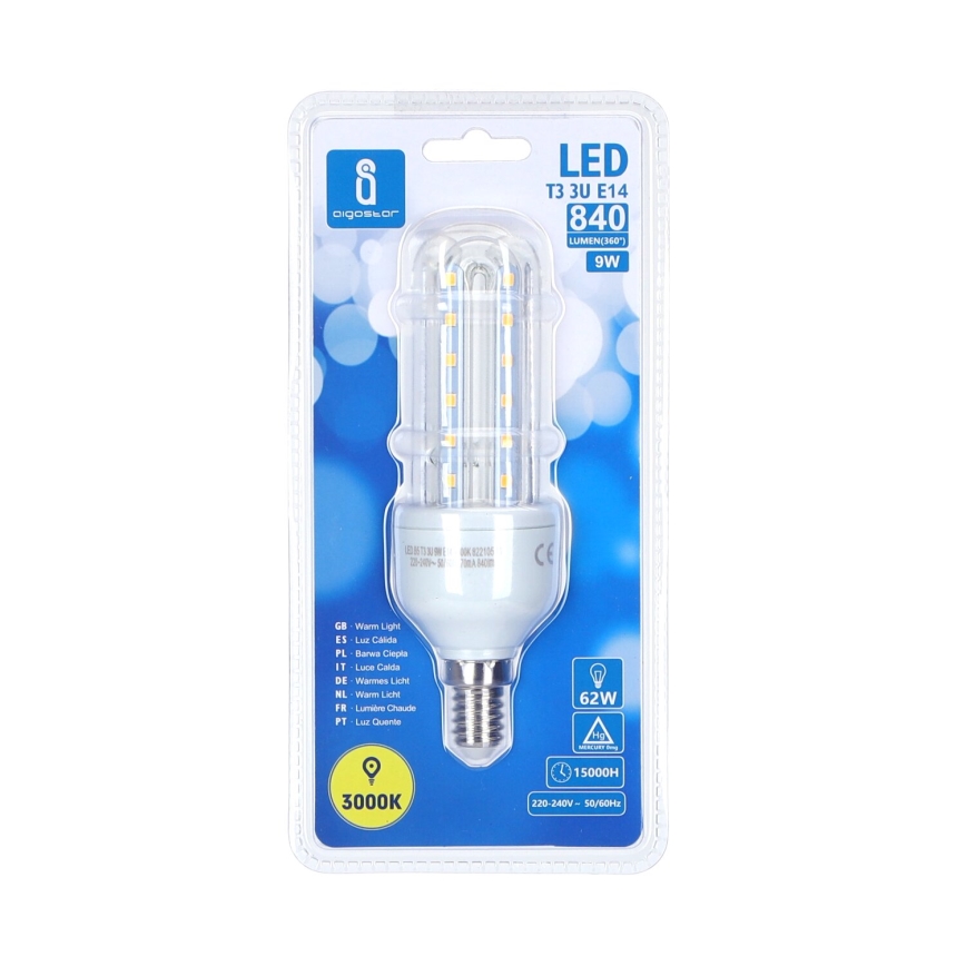 LED elektros lemputė B5 E14/9W/230V 3000K - Aigostar