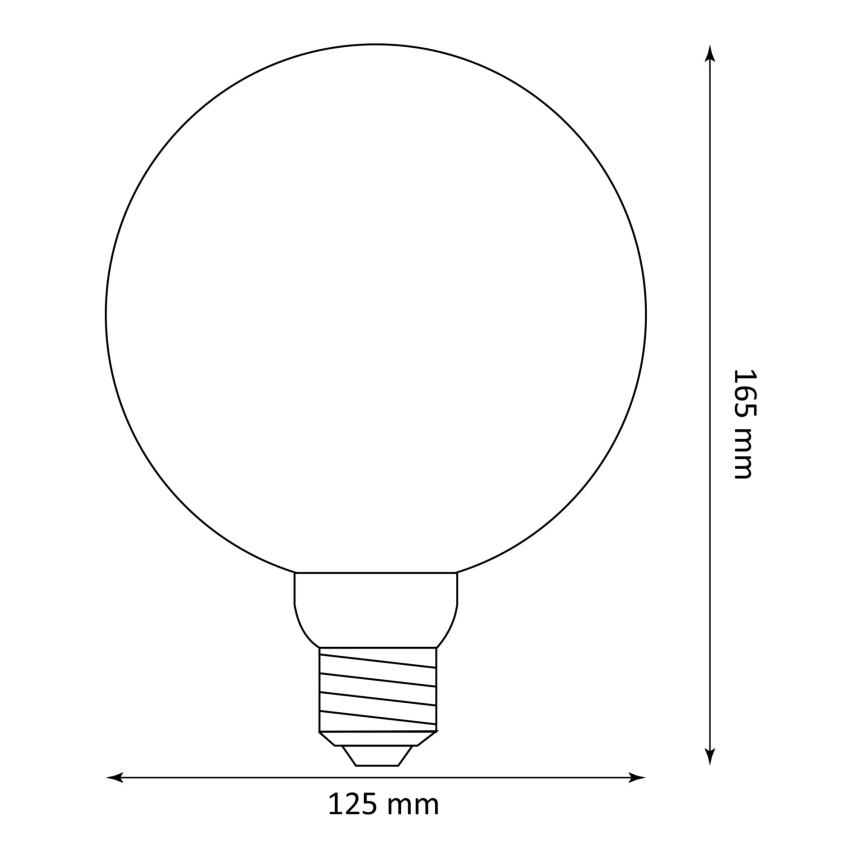 LED elektros lemputė DECO VINTAGE FILAMENT G125 E27/4W/230V 1800K