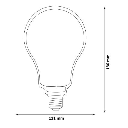 LED elektros lemputė DECO VINTAGE FILAMENT O110 E27/4W/230V 1800K