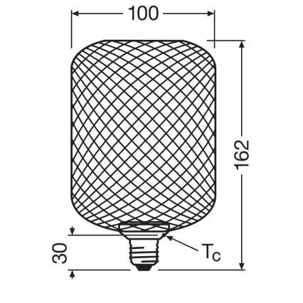 LED elektros lemputė DECOR FLAT E27/3,5W/230V 2700K juoda - Osram