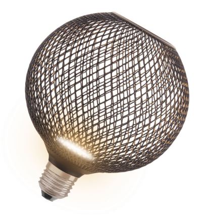 LED elektros lemputė DECOR FLAT G125 E27/3,5W/230V 2700K juoda - Osram