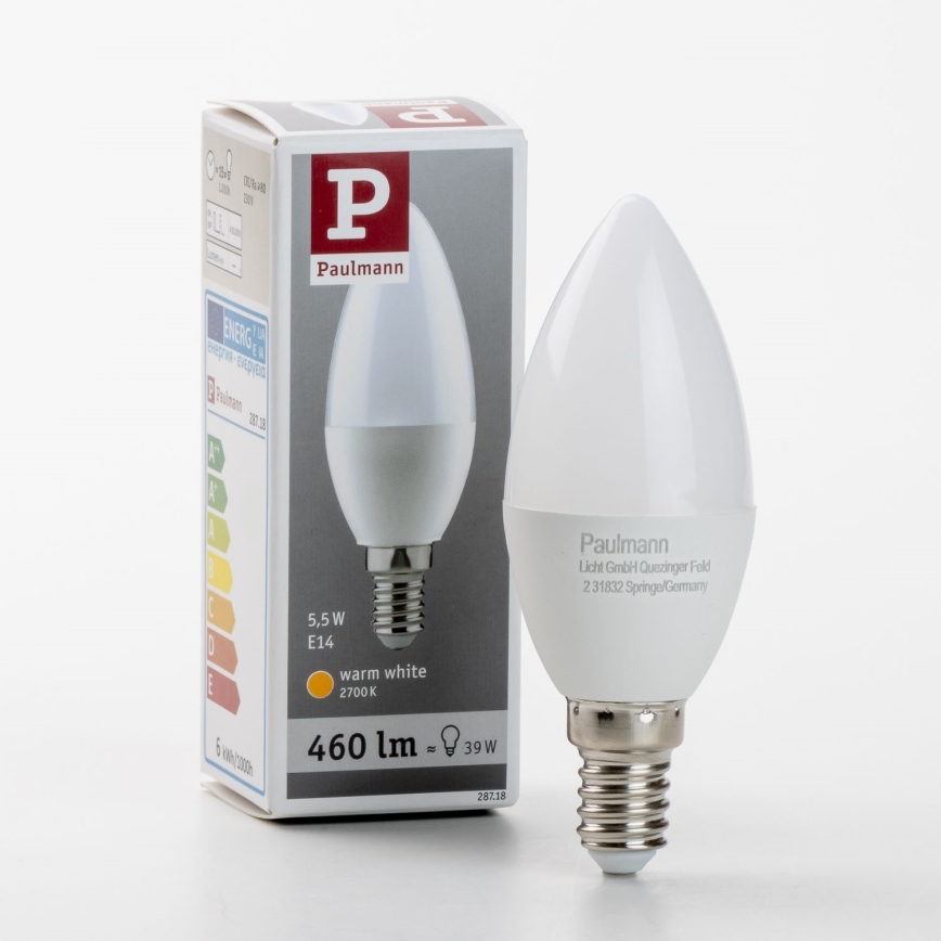 LED elektros lemputė E14/5,5W/230V 2700K - Paulmann 28718