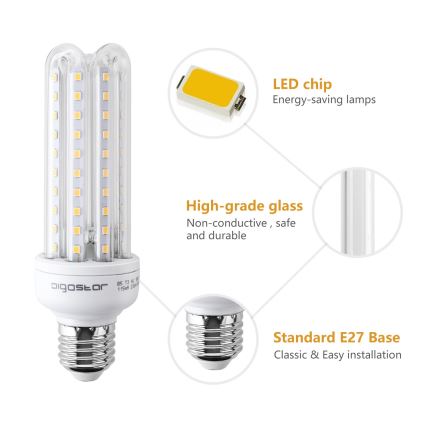 LED elektros lemputė E27/15W/230V 3000K - Aigostar