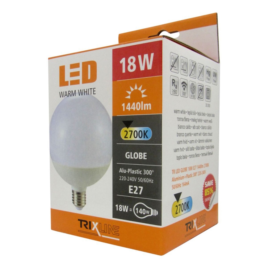 LED elektros lemputė E27/18W/230V 2700K