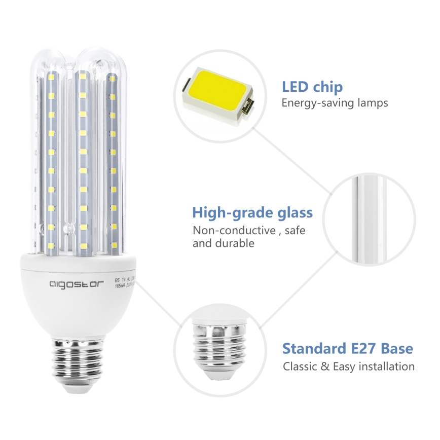 LED elektros lemputė E27/23W/230V 6500K - Aigostar