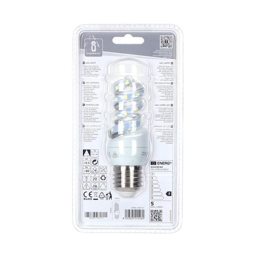 LED elektros lemputė E27/4,9W/230V 6500K - Aigostar