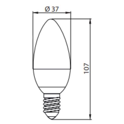 LED elektros lemputė ECOLINE C37 E14/7W/230V 4000K -  Brilagi