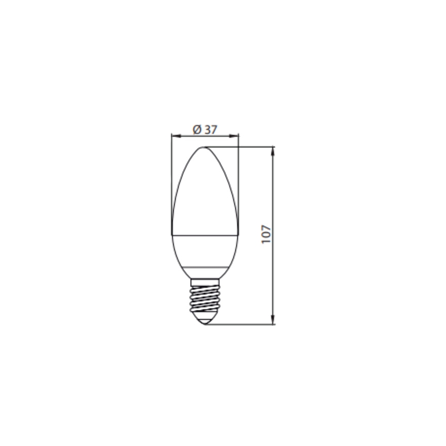 LED elektros lemputė ECOLINE C37 E14/7W/230V 4000K -  Brilagi