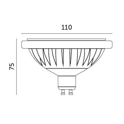 LED elektros lemputė ES111 GU10/15W/230V 4000K