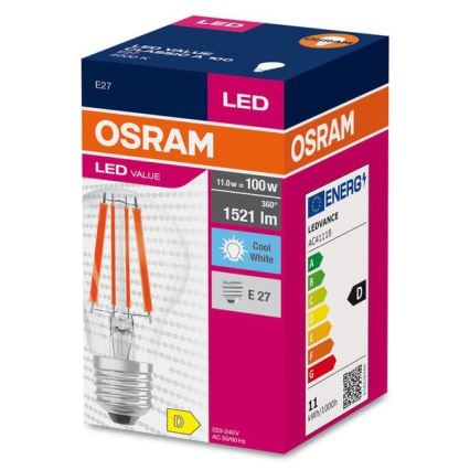 LED elektros lemputė FILAMENT A100 E27/11W/230V 4000K - Osram