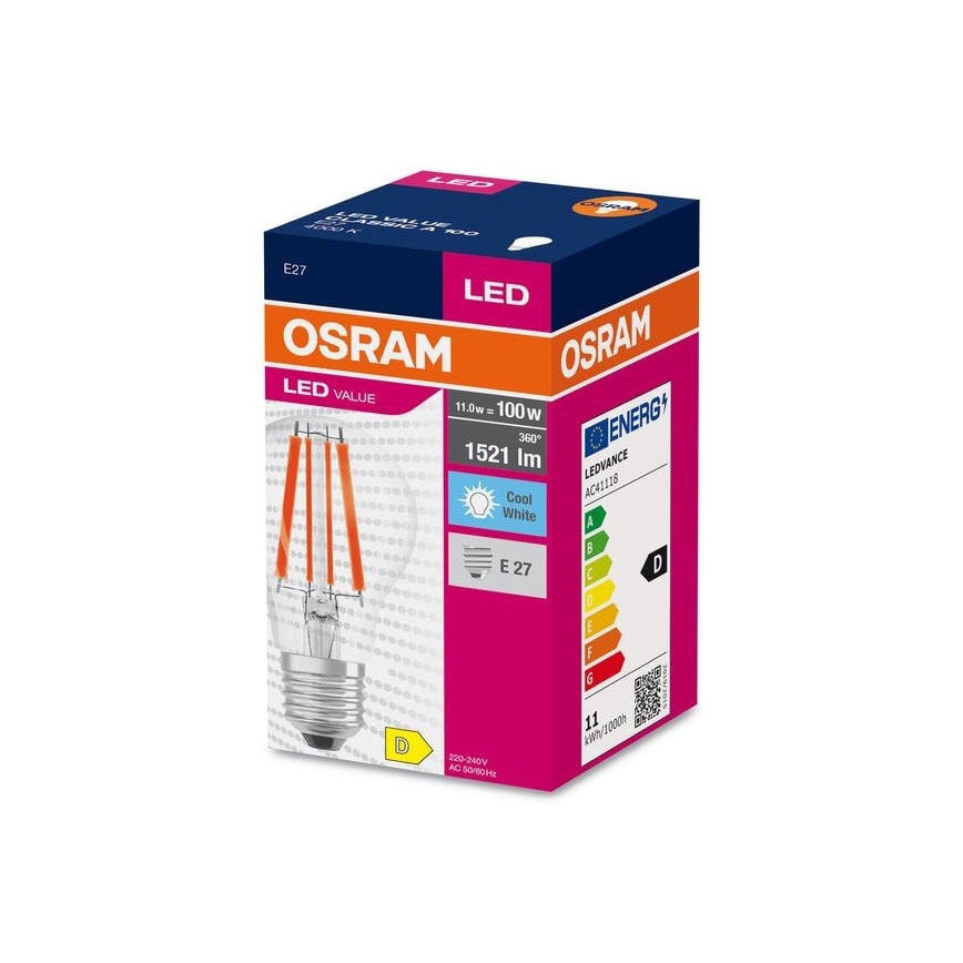 LED elektros lemputė FILAMENT A100 E27/11W/230V 4000K - Osram